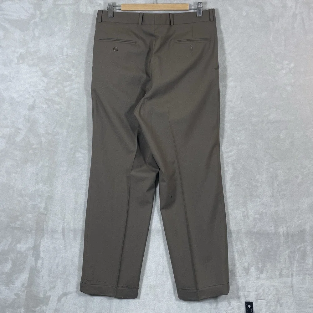 Vtg 80s Ralph Lauren Double Pleated Slacks Pants Men 34x30 Cuff Wool Flowy Chaps